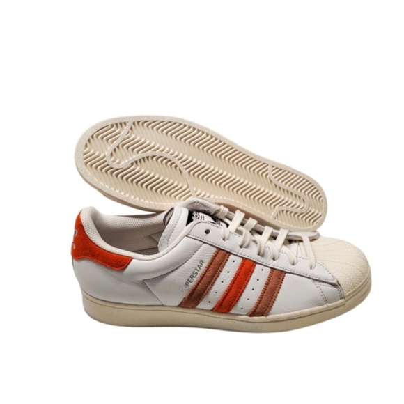 New adidas Superstar Low Crystal White Preloved Red Men's Size 10 - Picture 9 of 13